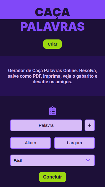 Caça Palavras